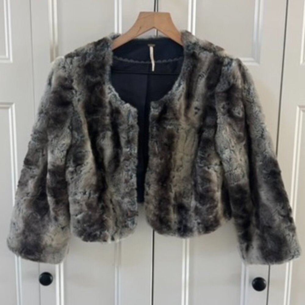 Free People Faux Fur Caplet